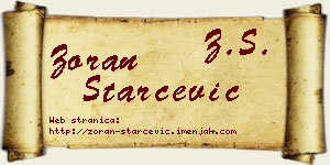 Zoran Starčević vizit kartica